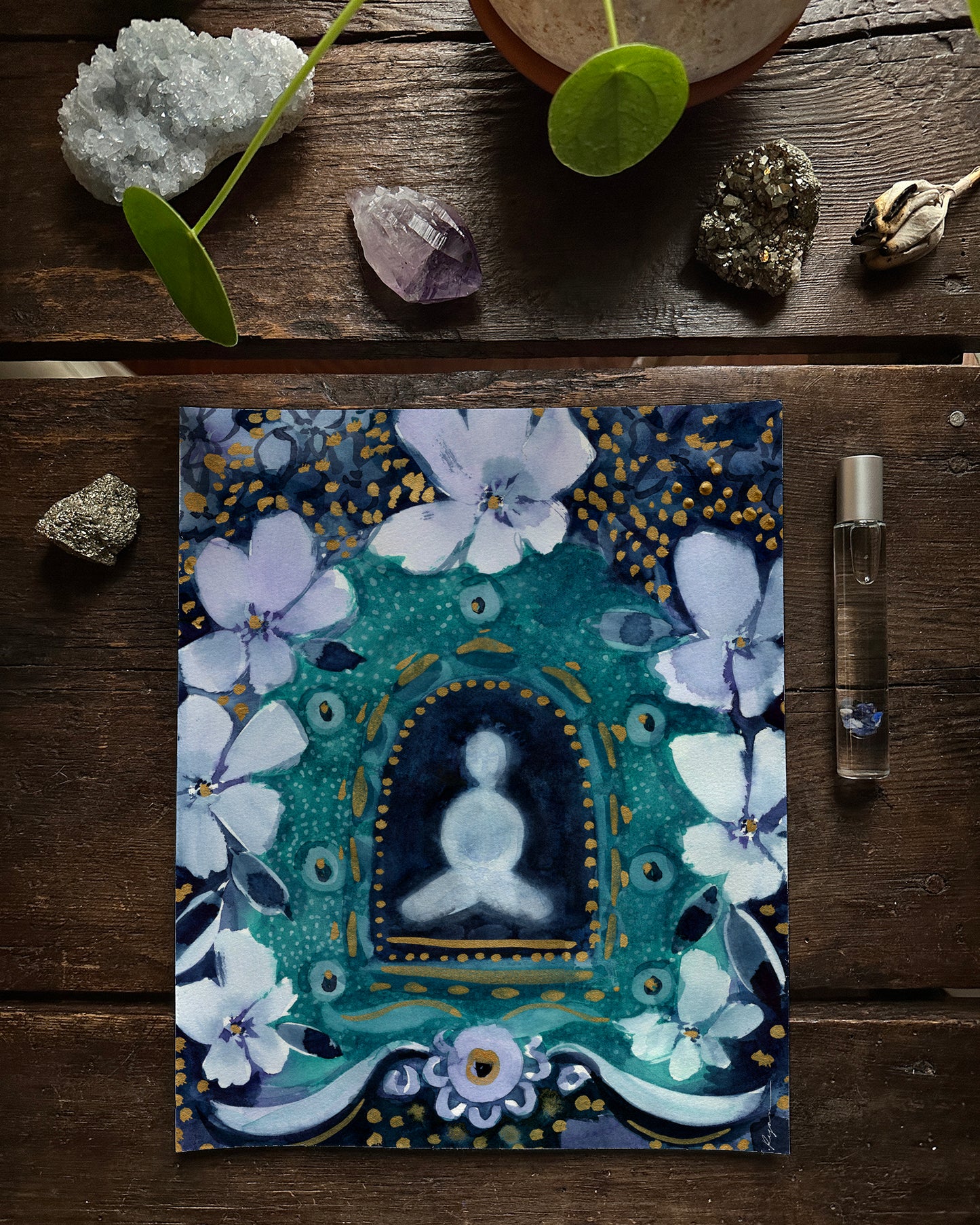 
                  
                    Emerald Alchemy Center - Fine Art Print- The Sacred Path Altar Print Collection
                  
                