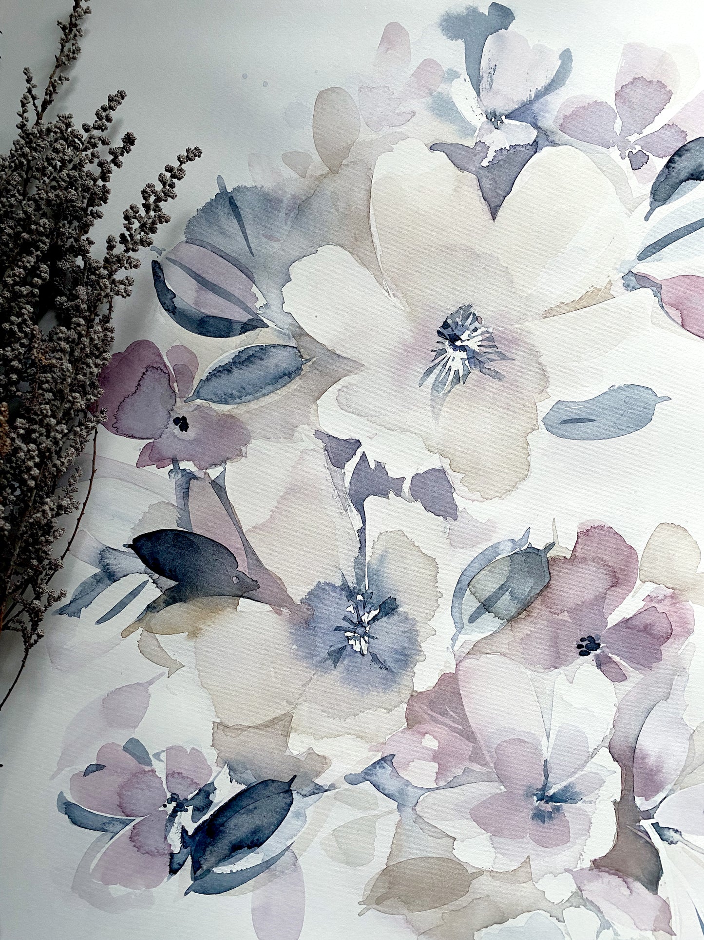 
                  
                    Floral Comfort, a watercolor floral bouquet
                  
                