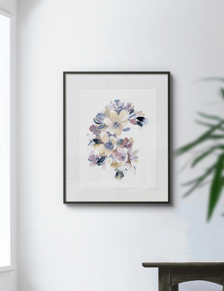 Floral Comfort, a watercolor floral bouquet